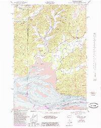 1949 Map of Rosburg, WA, 1985 Print