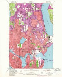 Download a high-resolution, GPS-compatible USGS topo map for Seattle North, WA (1968 edition)