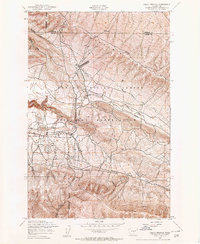 Download a high-resolution, GPS-compatible USGS topo map for Selah Springs, WA (1957 edition)