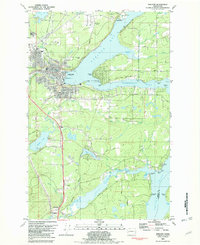 1981 Map of Shelton, WA, 1982 Print