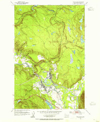 1953 Map of Snoqualmie, WA, 1955 Print