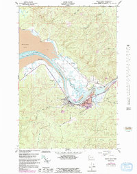 Download a high-resolution, GPS-compatible USGS topo map for South Bend, WA (1992 edition)