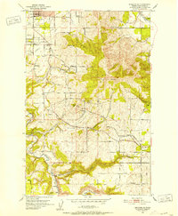 preview thumbnail of historical topo map of Spokane County, WA in 1950