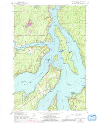Download a high-resolution, GPS-compatible USGS topo map for Squaxin Island, WA (1991 edition)