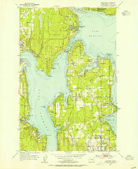 1953 Map of Suquamish, 1955 Print