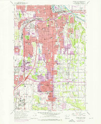 Download a high-resolution, GPS-compatible USGS topo map for Tacoma South, WA (1976 edition)