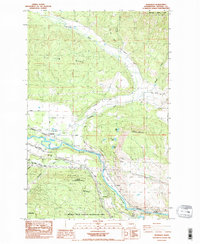 Download a high-resolution, GPS-compatible USGS topo map for Teanaway, WA (1985 edition)
