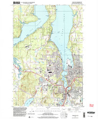 historical topo map of Tumwater, WA in 1997