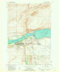 1962 Map of Umatilla, OR, 1963 Print