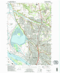 Download a high-resolution, GPS-compatible USGS topo map for Vancouver, WA (1995 edition)