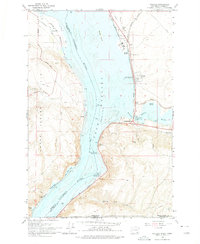 1964 Map of Wallula, WA, 1975 Print