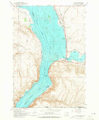 1964 Map of Wallula, WA, 1965 Print