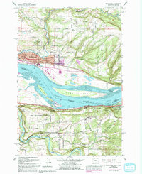 Download a high-resolution, GPS-compatible USGS topo map for Washougal, WA (1993 edition)