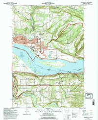 Download a high-resolution, GPS-compatible USGS topo map for Washougal, WA (1996 edition)