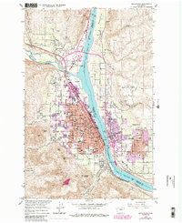 preview thumbnail of historical topo map of Wenatchee, WA in 1966