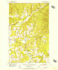 historical topo map of Stevens County, WA in 1952