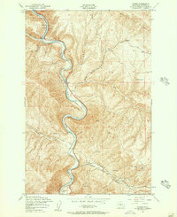 preview thumbnail of historical topo map of Kittitas County, WA in 1953