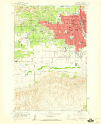 1958 Map of Yakima West, 1960 Print