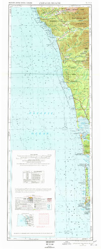 1957 Map of Copalis Beach, 1978 Print