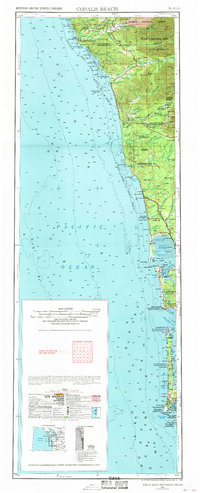 1957 Map of Copalis Beach, 1968 Print