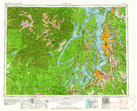 preview thumbnail of historical topo map of Seattle, WA in 1962