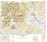 1950 Map of Yakima, 1951 Print