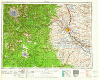 1958 Map of Yakima, 1964 Print