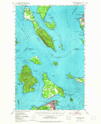 1951 Map of Anacortes, 1965 Print