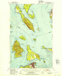1951 Map of Anacortes, 1953 Print