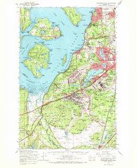 1959 Map of Fox Island, WA, 1968 Print