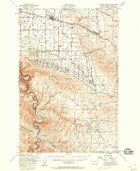 Download a high-resolution, GPS-compatible USGS topo map for Badger Pocket, WA (1958 edition)
