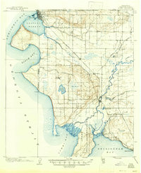 1907 Map of Whatcom County, WA, 1947 Print