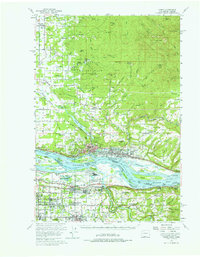 Download a high-resolution, GPS-compatible USGS topo map for Camas, WA (1976 edition)