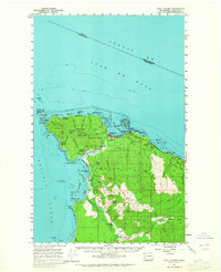 Download a high-resolution, GPS-compatible USGS topo map for Cape Flattery, WA (1965 edition)