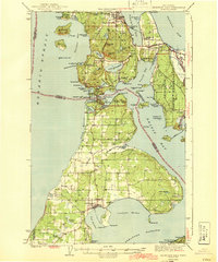 1943 Map of Anacortes, WA