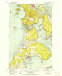 1951 Map of Anacortes, WA, 1953 Print