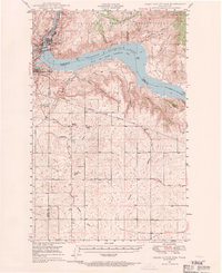 1948 Map of Grand Coulee Dam, 1970 Print