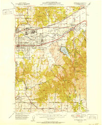 preview thumbnail of historical topo map of Spokane County, WA in 1951