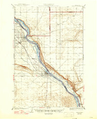 1924 Map of Hanford, 1947 Print