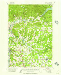 1954 Map of La Center, WA, 1957 Print