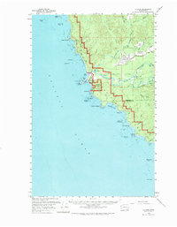 Download a high-resolution, GPS-compatible USGS topo map for La Push, WA (1974 edition)