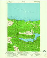 Download a high-resolution, GPS-compatible USGS topo map for Lake Crescent, WA (1960 edition)