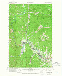 Download a high-resolution, GPS-compatible USGS topo map for Leavenworth, WA (1966 edition)