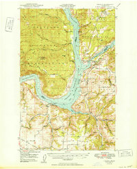 preview thumbnail of historical topo map of Lincoln County, WA in 1950