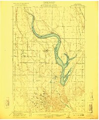 1912 Map of Moses Lake, 1922 Print