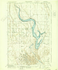 1912 Map of Moses Lake, 1933 Print