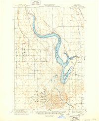1912 Map of Moses Lake, 1949 Print