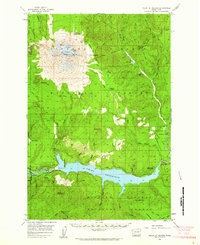 Download a high-resolution, GPS-compatible USGS topo map for Mt St Helens, WA (1961 edition)