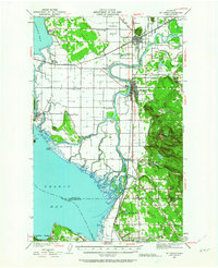 1940 Map of Mount Vernon, WA, 1964 Print