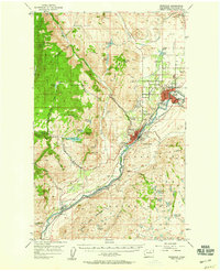 1957 Map of Okanogan, WA